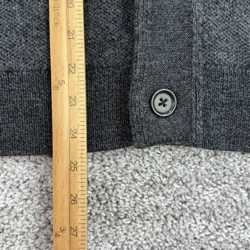 Banana Republic Merino Wool Cardigan Men's M Gray Shawl Collar Heavyweight